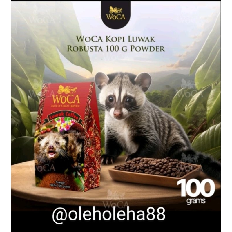 

WOCA ORIGINAL KOPI LUWAK ROBUSTA/ ROBUSTA LUWAK COFFEE 100GR POWDER HALAL