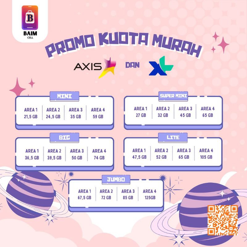 PROMO MURAH PAKET DATA KUOTA AKRAB XL & AXIS KUOTA UTAMA 24 JAM 30 HARI