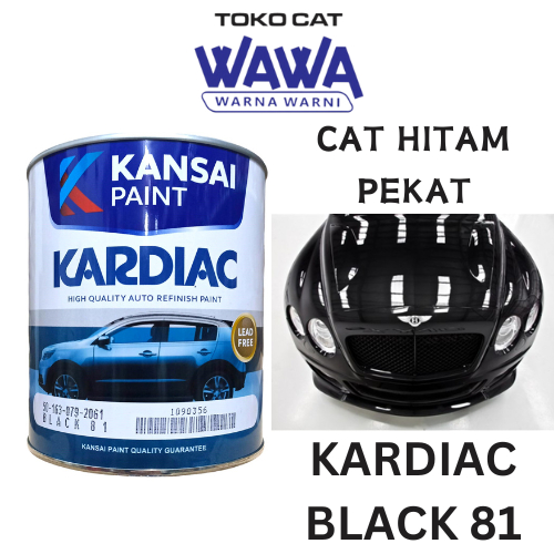 Cat duco Kardiac hitam Black 81 Jet Black 1kg hitam pekat glossy