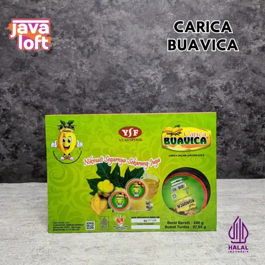 

Carica Buavica Kemasan Mangkuk/Cup Besar Minuman Segar Khas Dieng Isi 6 Pcs Dan 12 Pcs