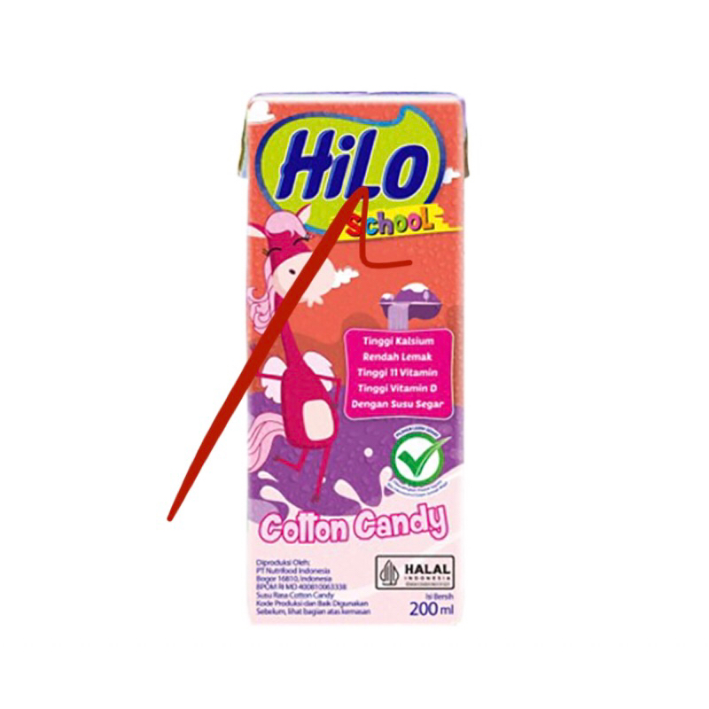 

Susu hilo school teen 200ml cotton candy chocolate