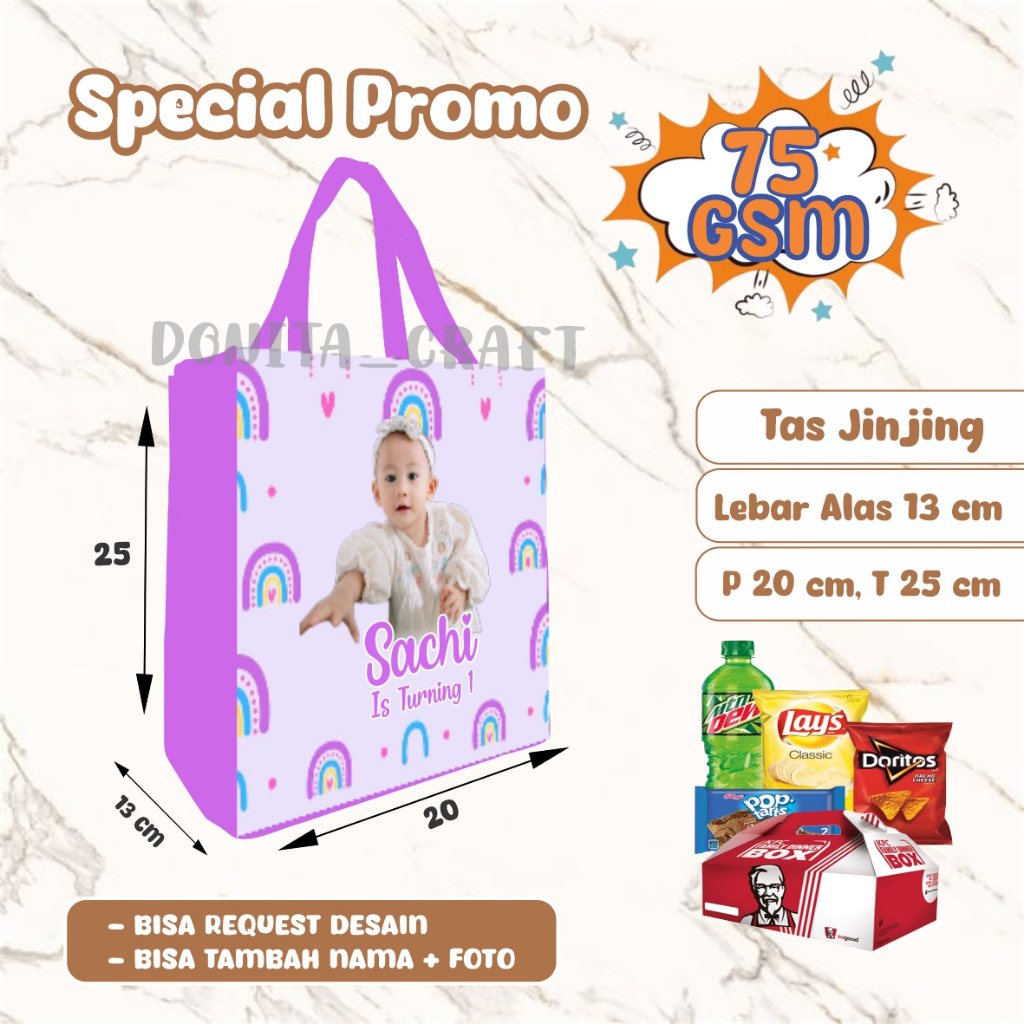 

TAS ULTAH ANAK MODEL POTRAIT / GRATIS NAMA DAN FOTO