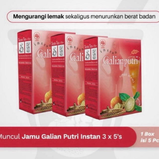 

Jamu Galian Putri Instan isi 3x5's - Ampuh Mengurangi Lemak Kesehatan Kulit