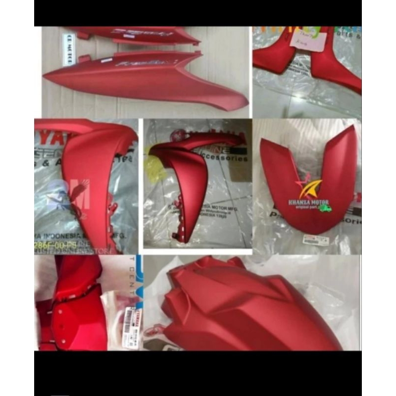 Cover body halus full set yamaha Freego original merah doff