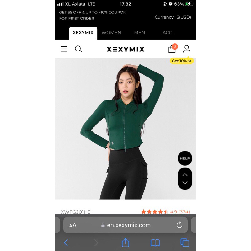 Xexymix Jacket Crop Yoga Sport