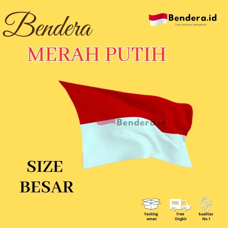 Bendera merah putih kain katun tebal ukuran 150x100 BESAR