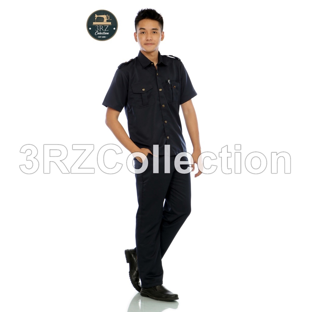 Seragam Safary Security / Seragam Satpam Hitam / Seragam Driver