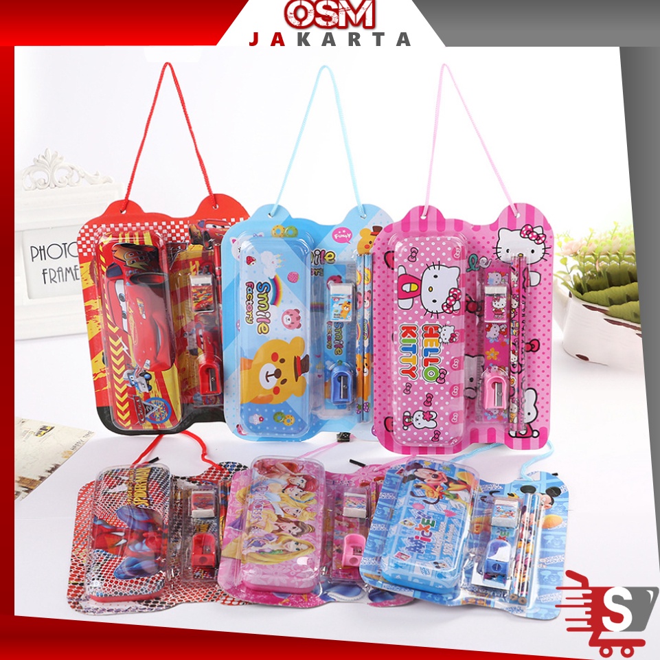

Real produk OSM JKT S6139 Set Alat Tulis 6 in 1 Stationery Set Souvenir Anak Paket Alat Tulis Sekolah Fancy Set Anak Motif Karakter Lucu