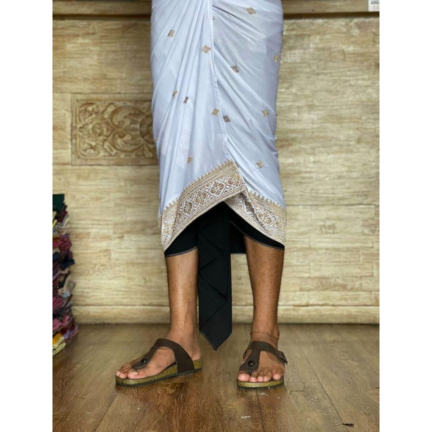 SAPUT KATUN KUNING TEPI BORDIR