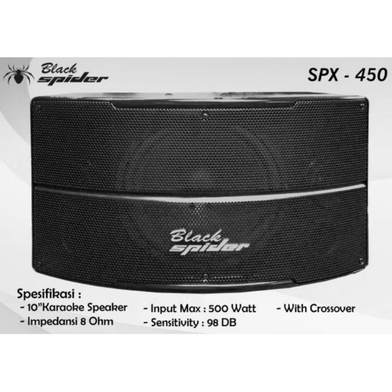 Speaker Pasif Karaoke 10 Inch BLACKSPIDER SPX 450 Speaker Pasif Black Spider 10 Inch SPX 450
