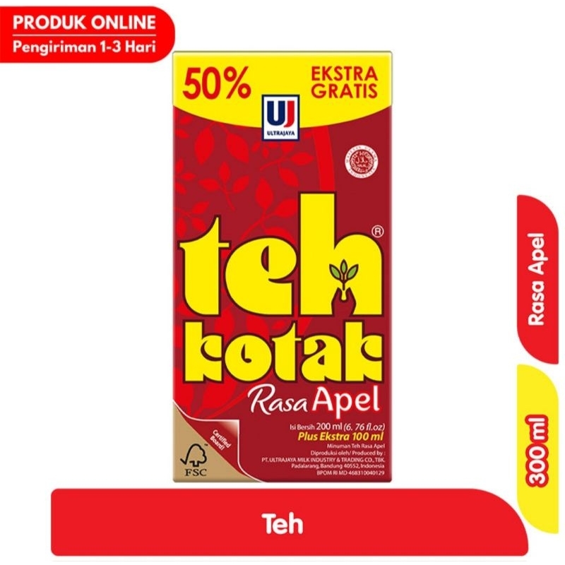 

Ultra Teh Kotak Rasa Apel 300ml