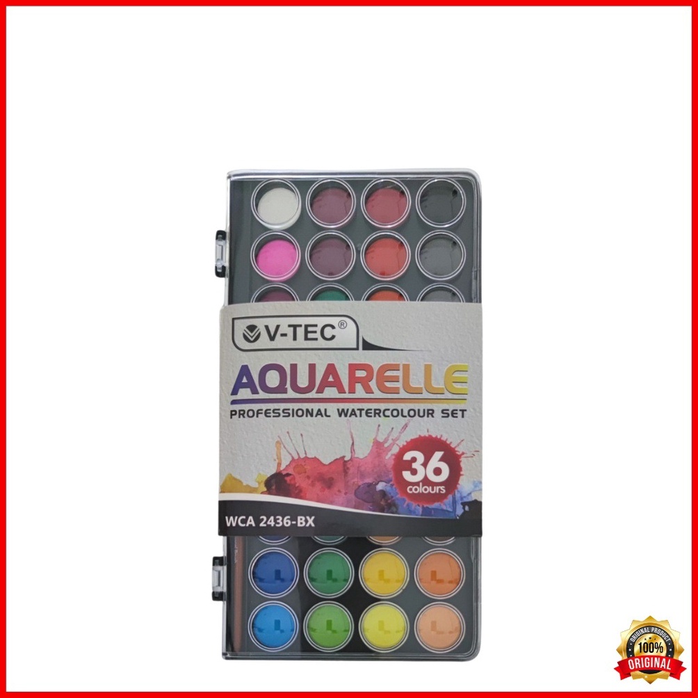 

VTec Watercolor 36 Color WCA2436 VTec Watercolor Cake WCA2436 Cat Air VTec 12 Warna WCA2436 a E8W4