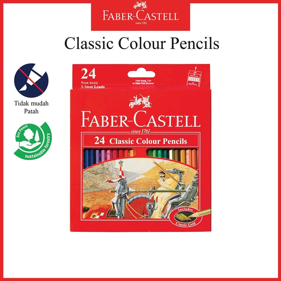 

Pensil Warna Faber Castell 24 Ukuran Long Classic Colour Pencil Souvenir Ulang Tahun p N5H6