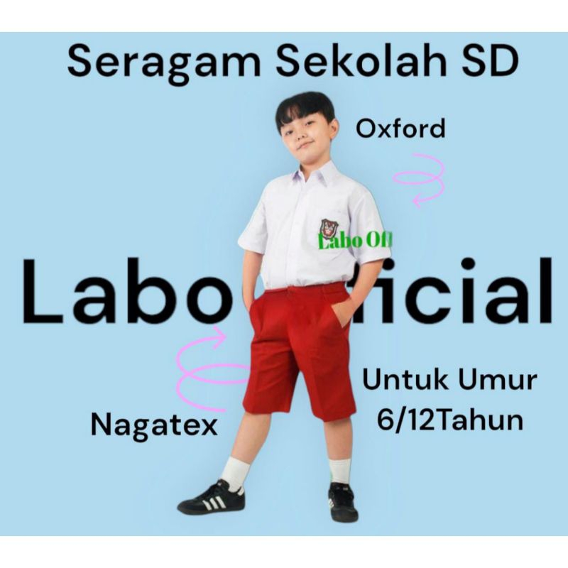 Seragam Sekolah SD Merah Putih Laki Laki /Seragam Sekolah SD Laki Laki Lengan Pendek Celana Pendek M