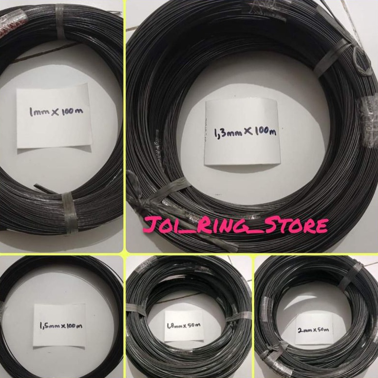 KODE P55K Ruji fiber hitam import asli tanpa kulitan 1mm  ruji fiber 13mm  Ruji fiber 15mm  Ruji fib