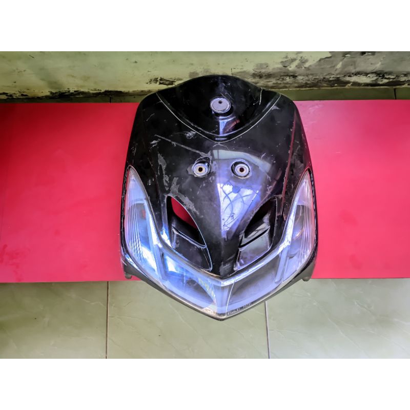 tameng depan Yamaha Mio sporty plus lampu mika reflektor depan original