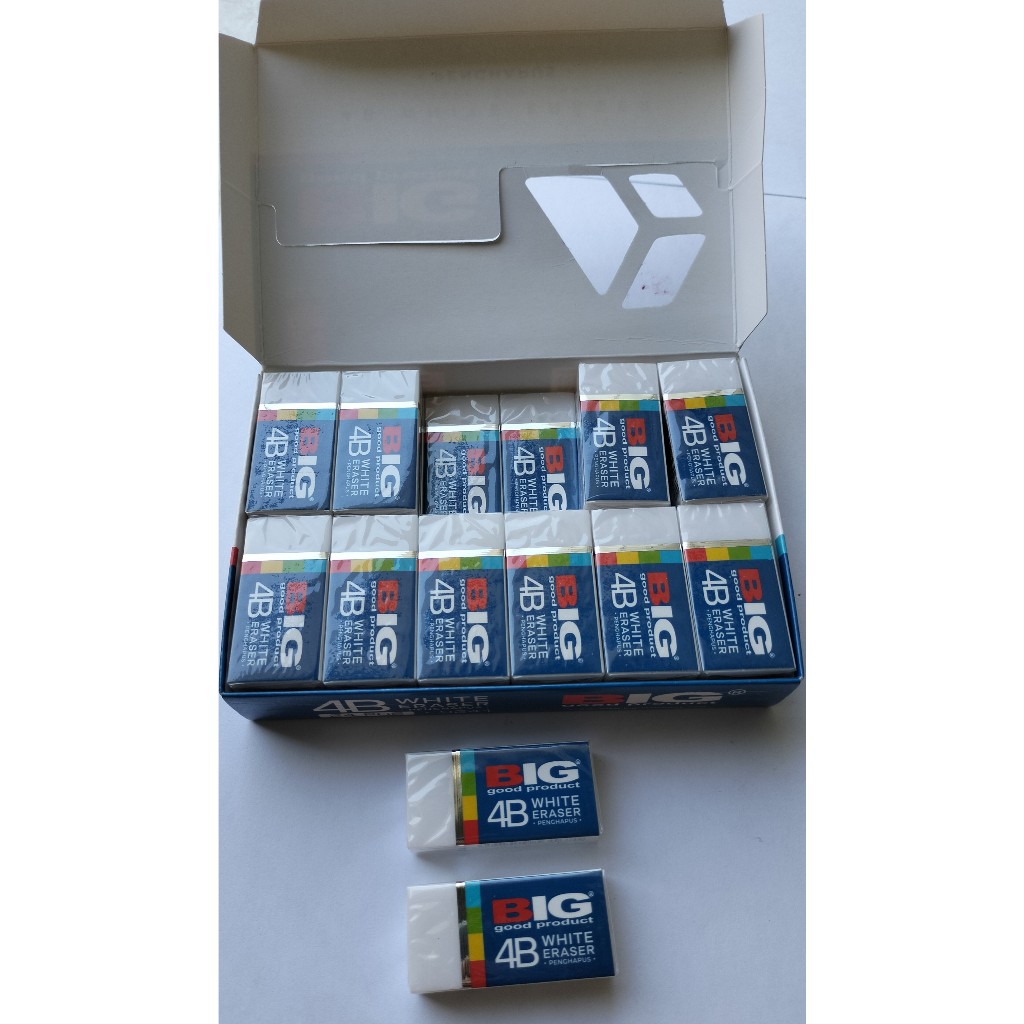 

[ 5 PCS ] Penghapus/Eraser Pensil BIG PUTIH BESAR dapat 5 pcs Dust Free