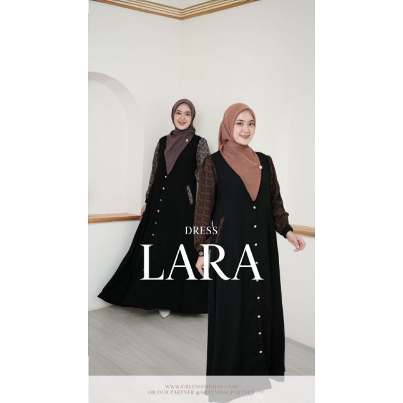 Dress Lara Gamis Hitam Busui Greenism