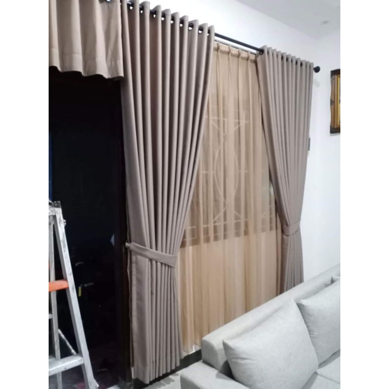 GORDEN IMPORT MOTIF POLOS BLACKOUT EMBOS TEBAL 12 GELOMBANG