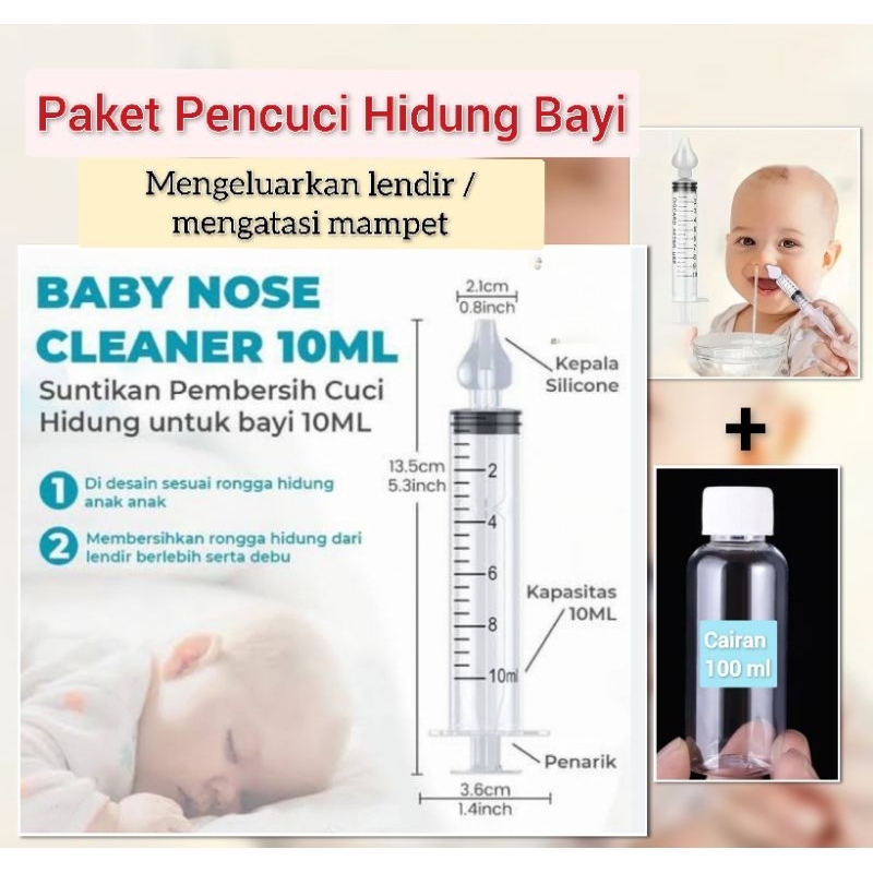 Paket Cuci Hidung Bayi / Cuci hidung anak / cuci hidung nose cleaner