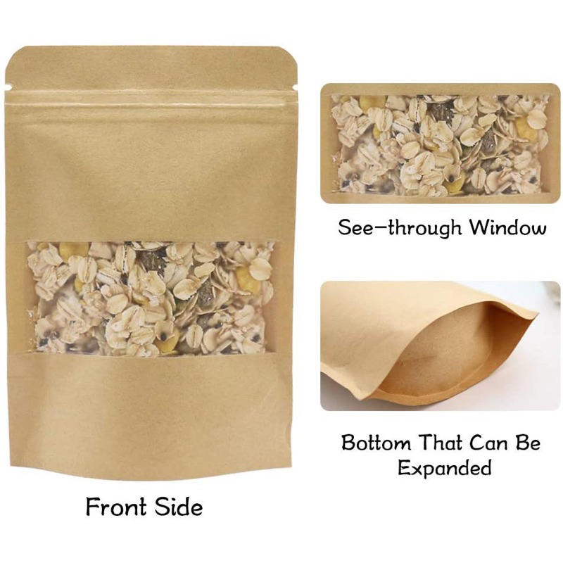 Standing Pouch Kraft Paper zipper