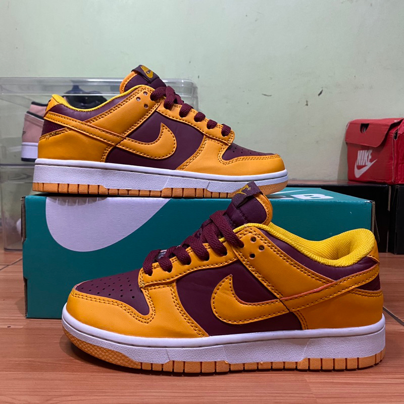 (PROMO GAJIAN ) SB Dunk Low University Gold and Deep Maroon