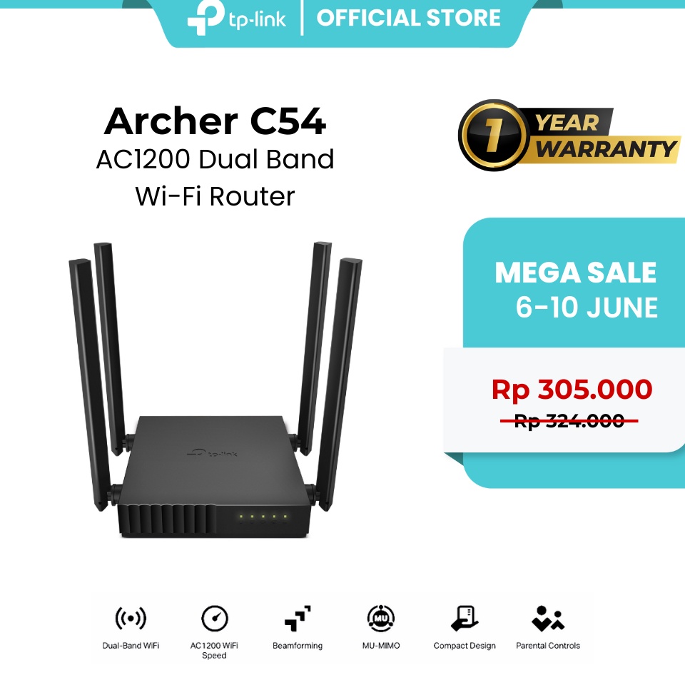 KODE C89V TPLink Archer C54C64 ac12 WiFi 5 Router dual band 5GHz 1 and 1Mbps Gigabit ports wifi Mode