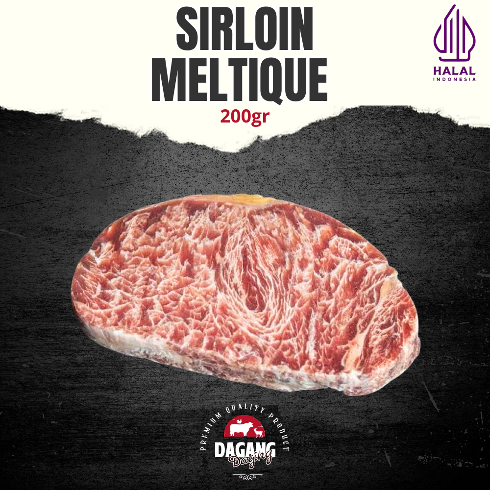 

Steak SIRLOIN STRIPLOIN Wagyu Meltik Striploin Sirloin Meltique Beef Steak 200gr