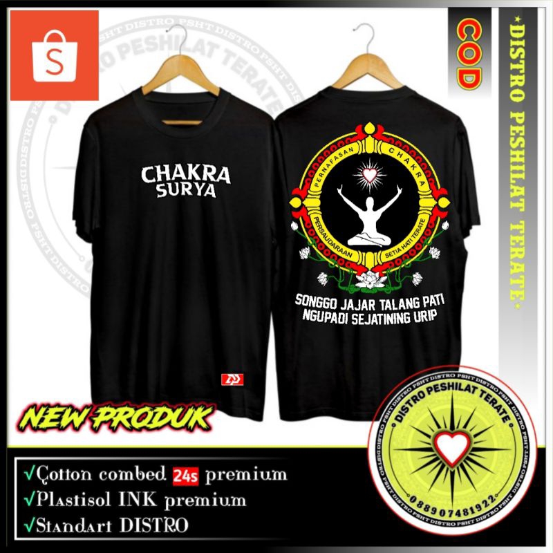 KAOS PSHT 24s CAKRA SURYA PERNAPASAN TERATE