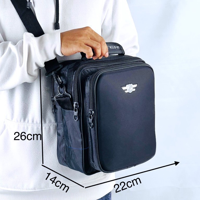 KODE T2I3 Tas Selempang Pria Merk SANTER 11 iNCHI Polos Tas Selempang Pria Terbaru Tas Selempang Pri