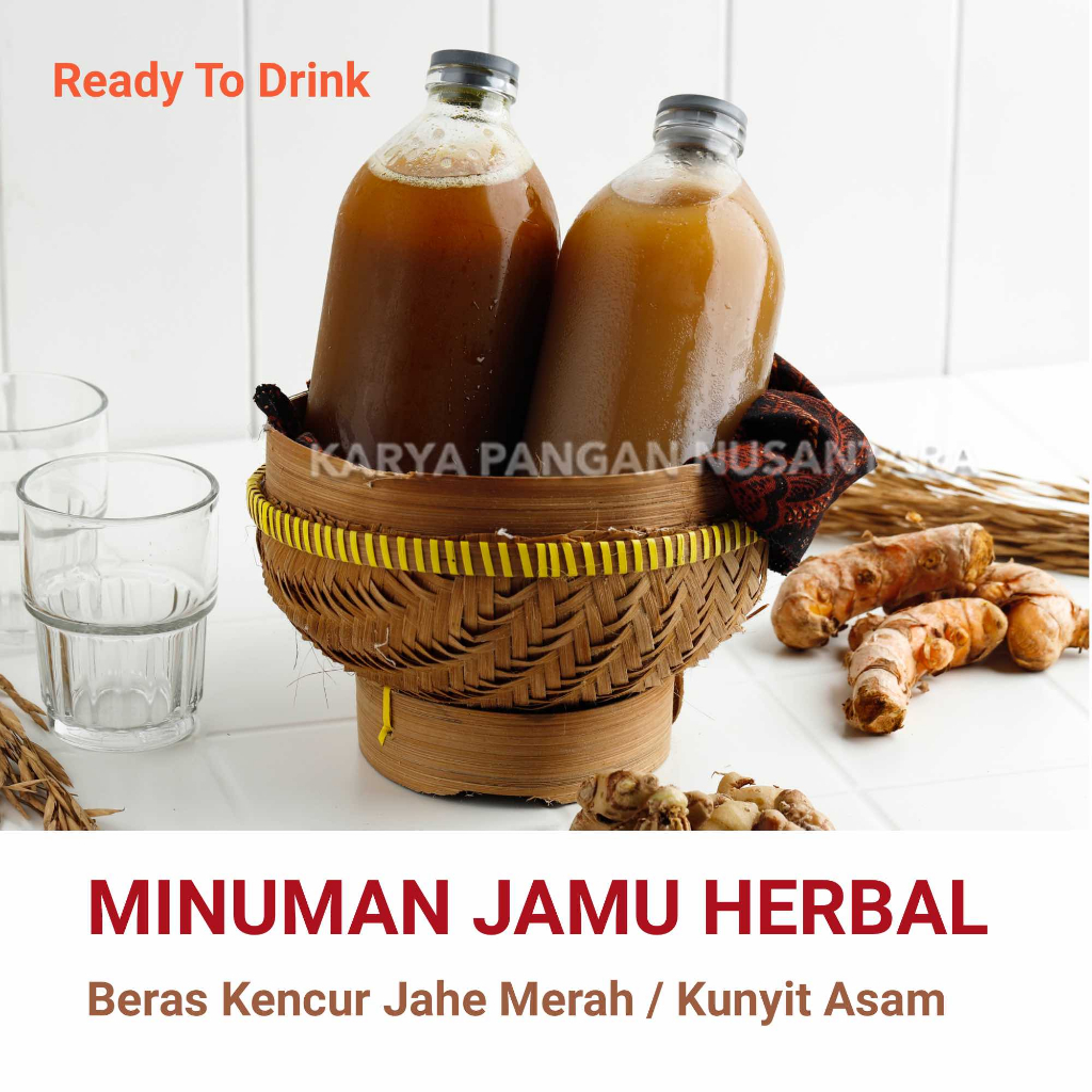 

MINUMAN JAMU HERBAL BERAS KENCUR JAHE MERAH KUNYIT ASAM SINOM SEHAT SEGAR MINUMAN INDONESIA