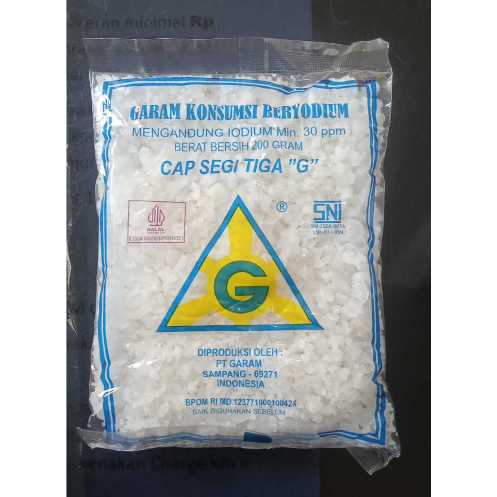 

Garam segitiga G 200 gram (KASAR)