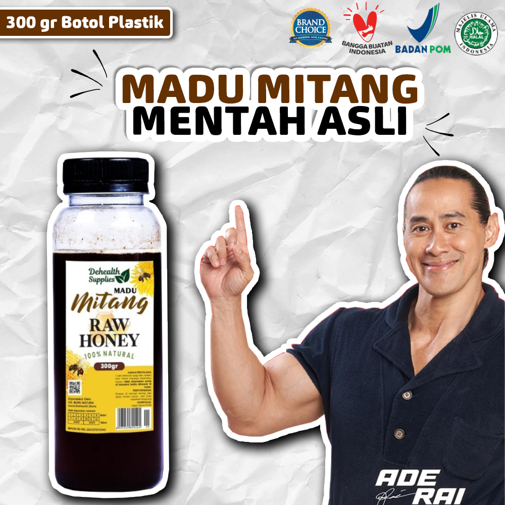 

Madu Mitang Dehealth Supplies Raw Honey 300 Gr Ml Botol Plastik Murni Lebah Organic Nektar Sehat