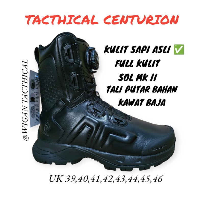 SEPATU PDL TACTICAL CENTURION FULL KULIT BOA PARABELLUM TALI PUTAR
