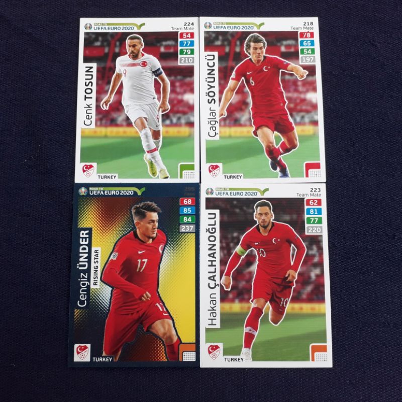 4 Kartu Koleksi Bola Panini UEFA Euro 2020 TimNas Turki Türkiye