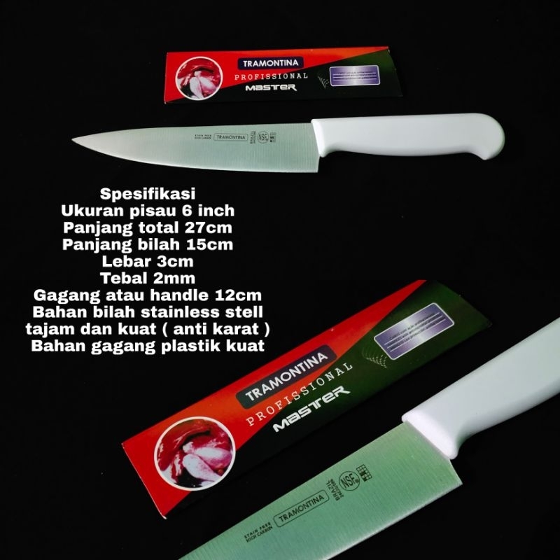 pisau daging tramontina stainless steel 6 inch