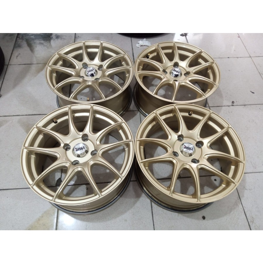 VELG BEKAS RACING HSR KAMIKAZE R16 PCD 4X100 MOBIL YARIS SIGRA BRIO FREED DLL