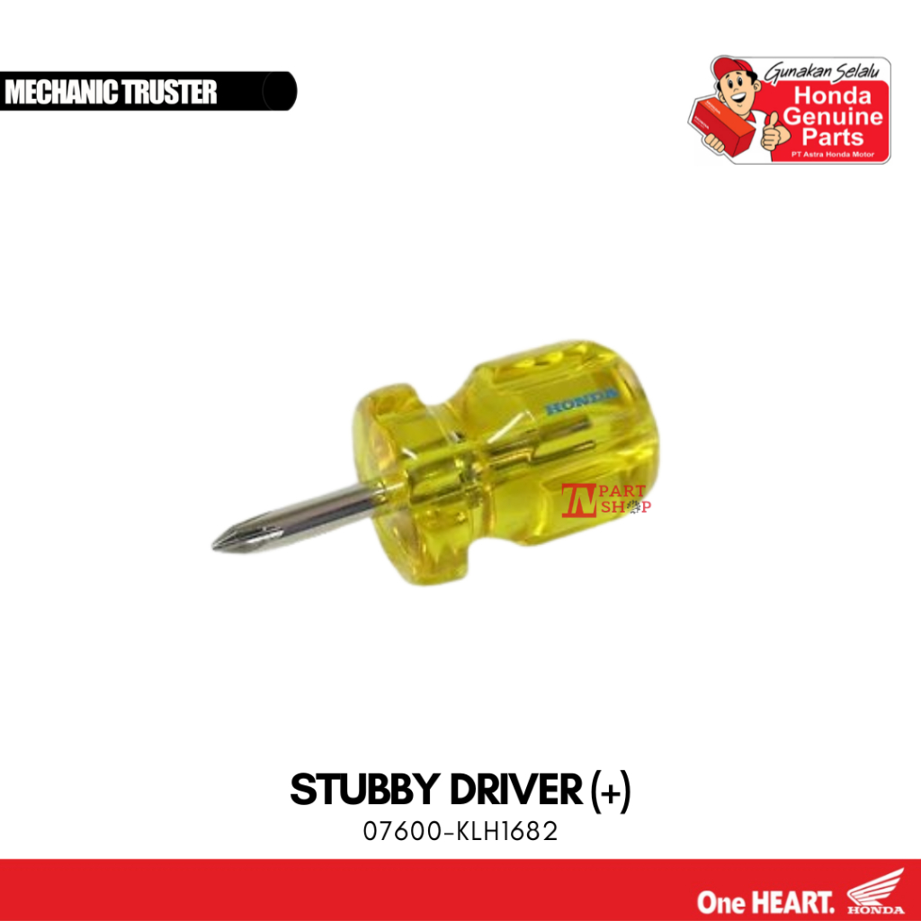 Obeng Bogel (+) (Stubby Driver (+)) Original Honda KOWA / 07600-KLH1682