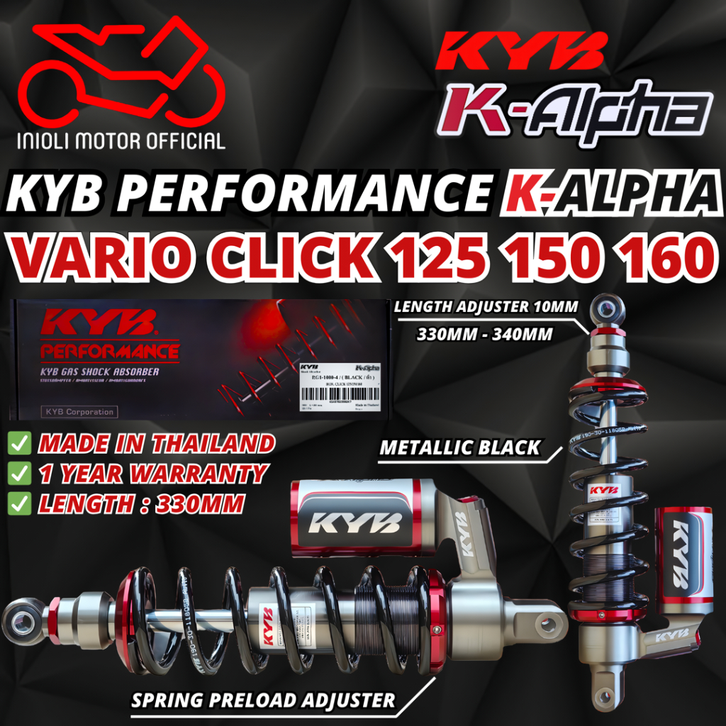PER SHOCKBREAKER SHOCK KYB PERFORMANCE K-ALPHA VARIO 125 150 160 FI ESP 330MM 330 MM KAYABA PERFORMA