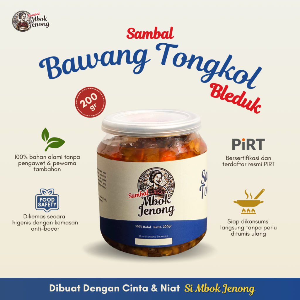 

Mbok Jenong Sambal Bawang Tongkol Bleduk Pedas 200gr