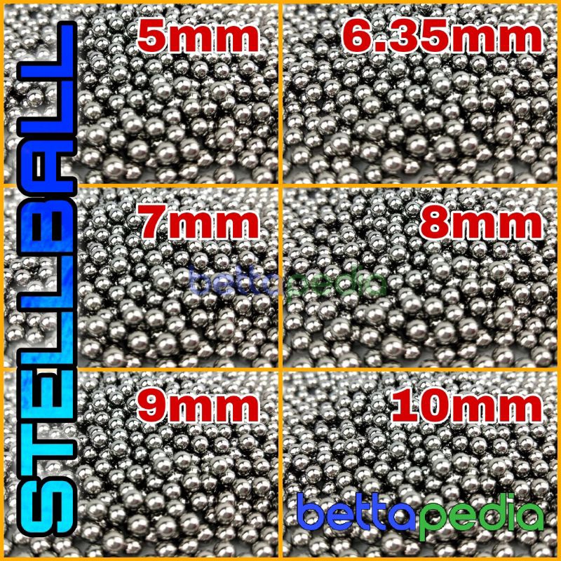 Pelor Sepeda Laher Steel ball Diameter 5mm 6mm 6.35mm 7mm 8mm 9mm 10mm isi 100pcs