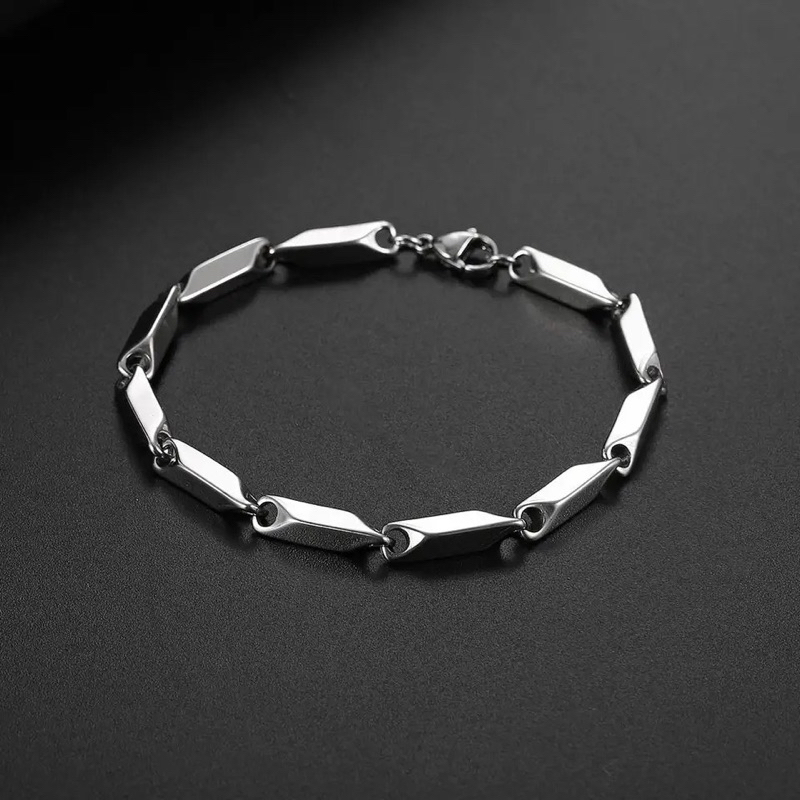 GELANG RANTAI PADI TITANIUM PRIA DAN WANITA
