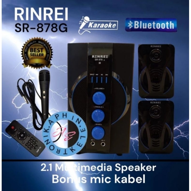 Speaker Aktif  RINREI SR-878G Speaker bluetooth