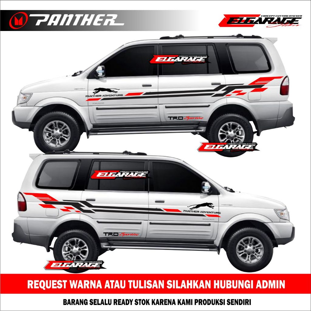Stiker mobil panther stiker list body samping mobil isuzu panther stiker mobil panther terbaru ptr1