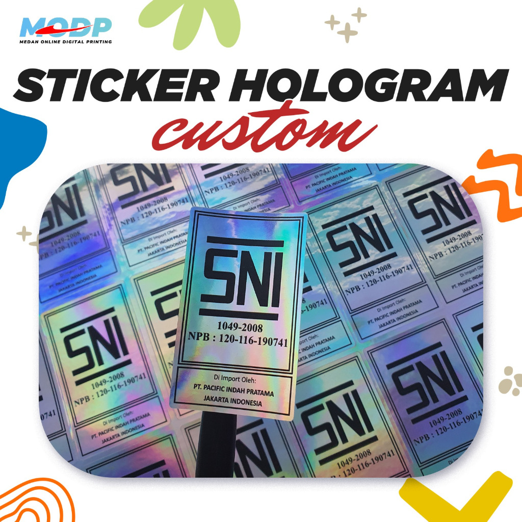 

Stiker Hologram Rainbow Custom Uk. A3 (Hanya Bisa Nama)