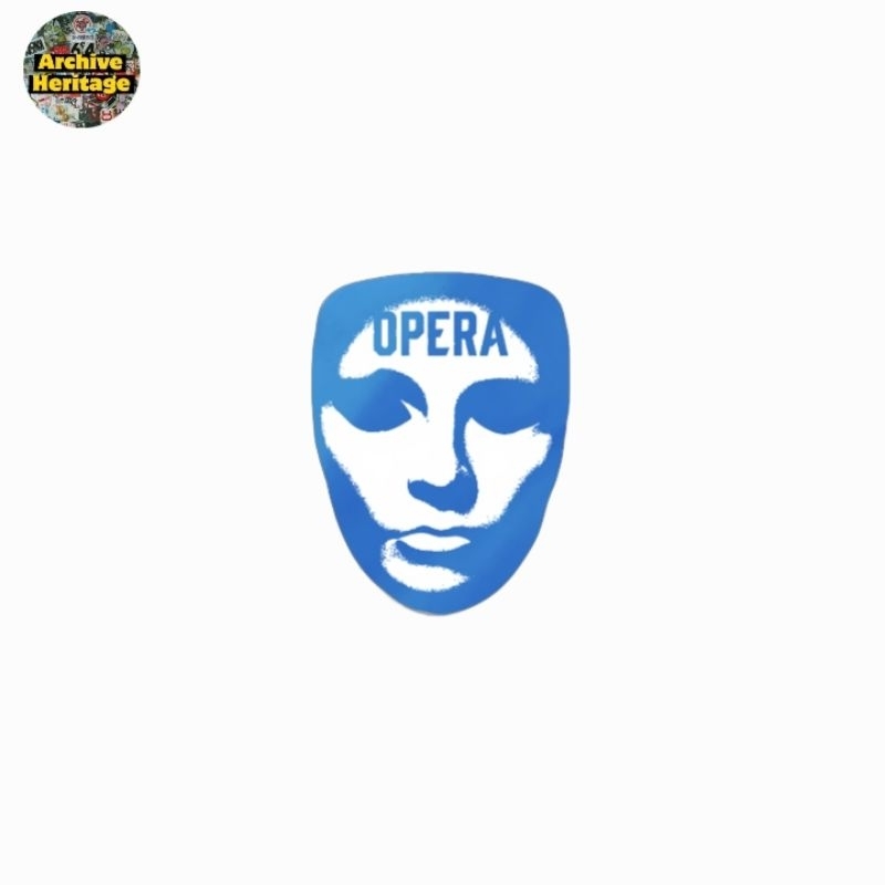 

sticker Opera logo face mask Skateboards deck truck clothing brand stiker