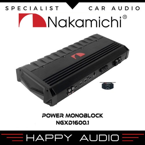 Power Amplifier Monoblock NAKAMICHI NGXD1600.1 Class D Audio Mobil ORI