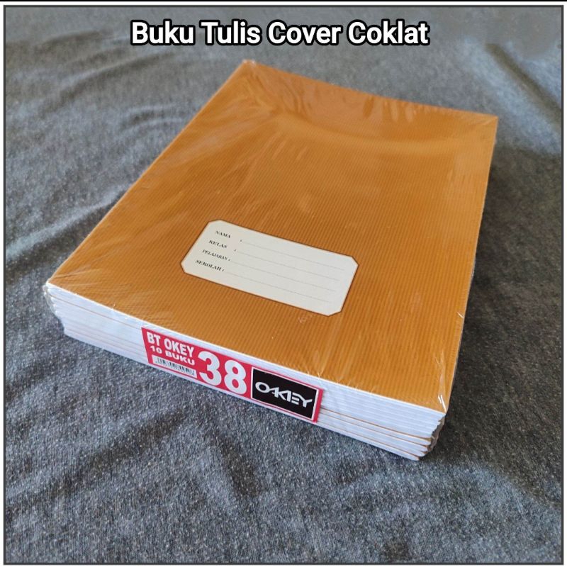 

1 Pak Buku Tulis 38 Lembar COVER COKLAT Isi 10 Buku