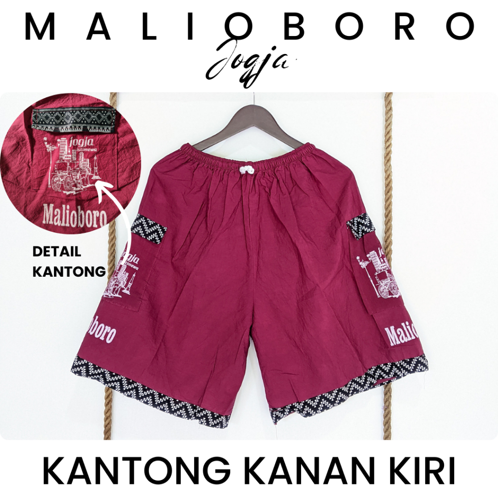 Celana Pendek Malioboro Jogja Oleh Khas Jogja Yogya Yogyakarta Celana Pendek Santai Pria Wanita Jumb