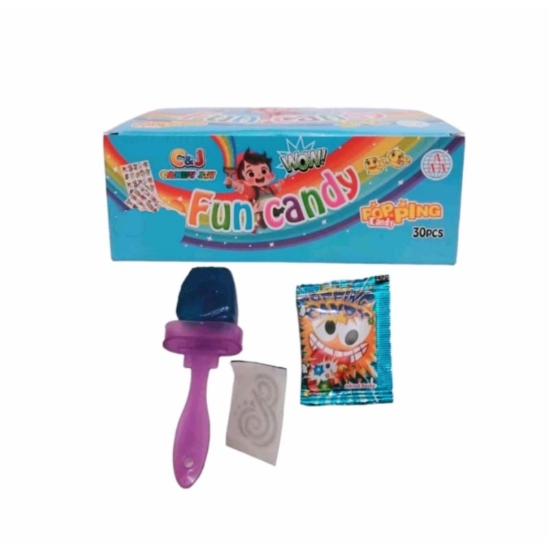 

C&J Permen Fun Candy Popping With Sticker Isi 30 Pcs